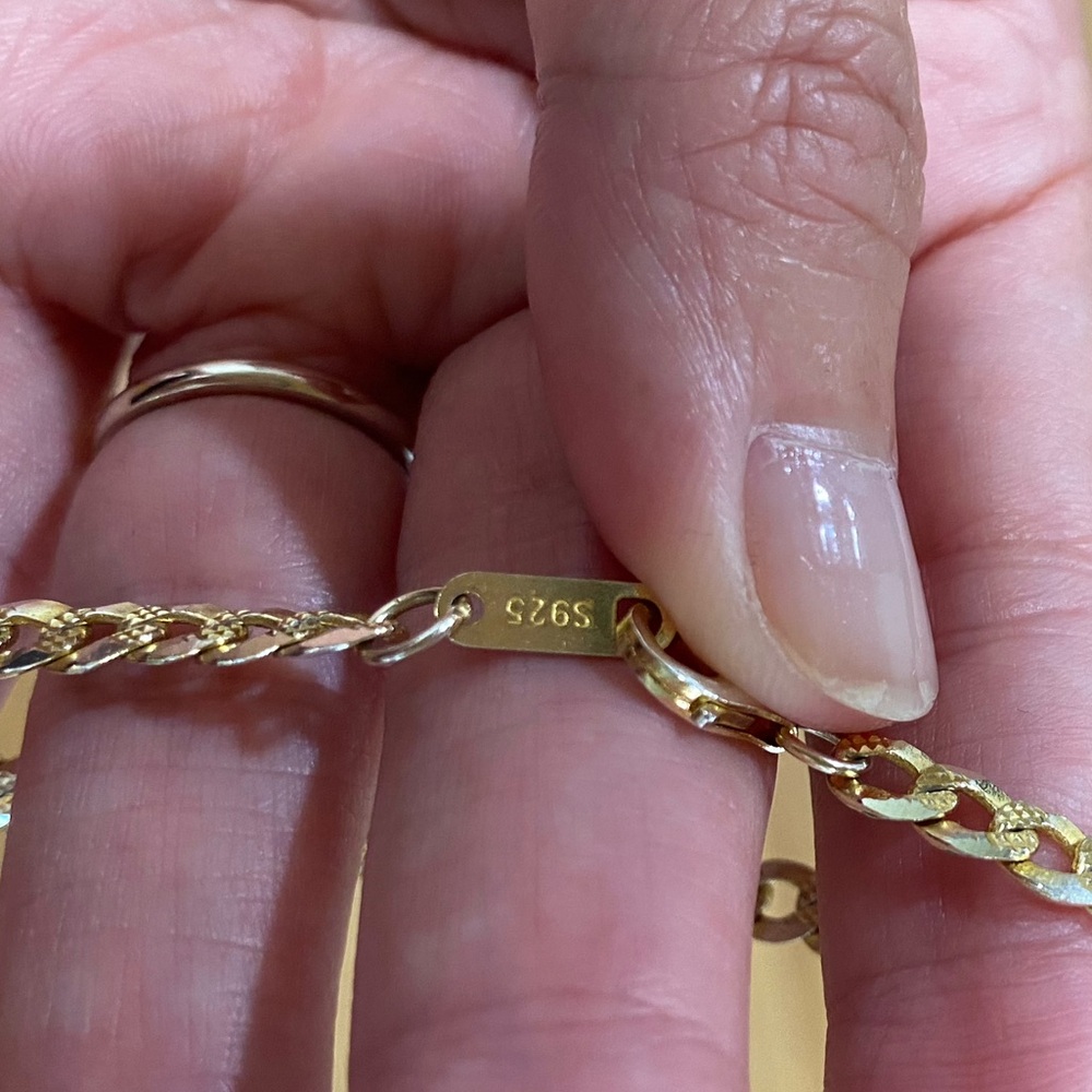 Gold 925 dainty link women’s bracelet GUC - Picture 4 of 9
